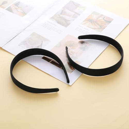 Black Velvet Padded Headband, Non-Slip Soft Hair Band, Elegant Hair Accessory for Women Daily Party and Special Occasions