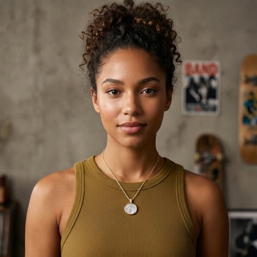 Initial Necklaces for Women Mother of Pearl Gold Letter Necklace Pendant - color: Letter J