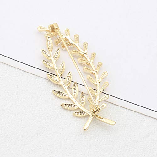 Brooch Pins for Women Girls Fashion Flower Crystal Rhinestone Pearl Jewelry - color: Color 2