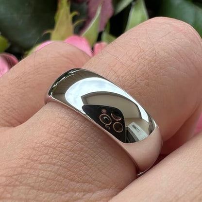 TUTISS 2mm 3mm 4mm 5mm 6mm 7mm 8mm 10mm White Tungsten Rings for Men Women Engagement Wedding Bands Domed Polished Shiny Comfort Fit - color: 7mm White Tungsten