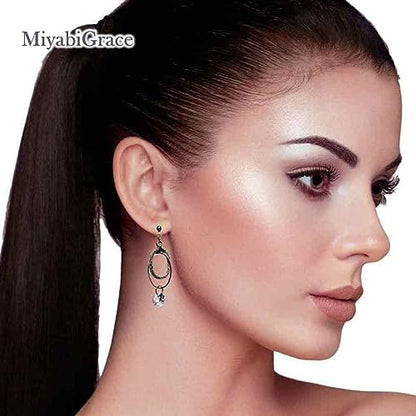 Drop Cubic Zirconia Invisible Clip On Earrings for Women Not Pierced Gold Teardrop Sqaure CZ Crystal Dangle Gold Silver Comfortable Clip On Earrings Bridal Wedding Prom - color: Oval Gold