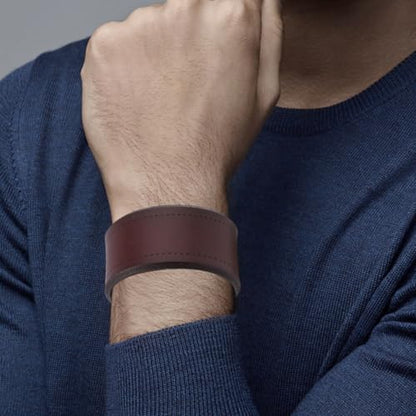 2PCS Retro Dark Brown Genuine Leather Handmade Blank Cuff Bracelet Bangle Wide Adjustable Wrap Wristband Cowhide Leather Cuff Arm Armor with Snap for Men Women Halloween Costume Party - color: 2pcs Brown