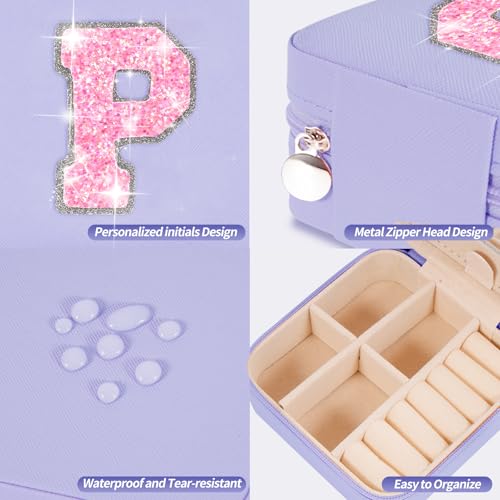 Uygafly Gifts for Teen Girl Trendy Stuff,Birthday Gift for 5 6 7 8 9 10 11 12 13 14 15 Year Old Girls,Cute Travel Jewelry Case Small Box | Lavender,P - color: Lavender, style: P