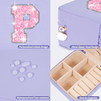 Uygafly Gifts for Teen Girl Trendy Stuff,Birthday Gift for 5 6 7 8 9 10 11 12 13 14 15 Year Old Girls,Cute Travel Jewelry Case Small Box | Lavender,P - color: Lavender, style: P