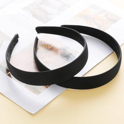 Black Velvet Padded Headband, Non-Slip Soft Hair Band, Elegant Hair Accessory for Women Daily Party and Special Occasions