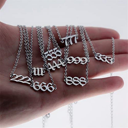 PAMTIER Angel Number Ankle Bracelet for Women Adjustable Chain | Stainless Steel, Dainty Simple Numerology Jewelry Gift - color: 8.3+2inch, Silver 444