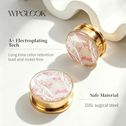 4PCS Ear Gauges Tunnels: 8-16mm Surgical Steel Ear Plugs Tunnels Expander Stretching Set - size: 5/8"(16mm)