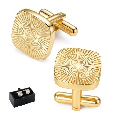 Cuff Links Mens Personalized Classic Round Cufflink Wedding Shirts Cufflinks for Men Jewelry Gifts - style: gold plated-01