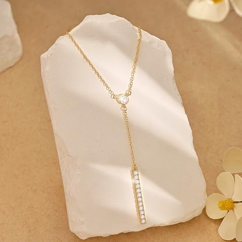 CHESKY Lariat Necklace for Women，14k Gold/Sliver Plated Layered Necklace | Gold/Sliver Long Necklace，Dainty Cross Pendant, Wedding Y-Shaped Drop Chain, Waterproof Jewelry Gift for Women Everyday Wear - style: YCZ