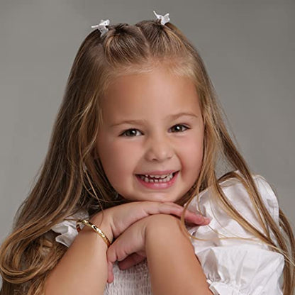 Precious Pieces Personalized 14K Gold-Plated Baby Bangle Bracelet Gift for Infant, Toddler, Kids, Teens or Women Bracelet, Custom Jewelry with Engraved Name - style: Etched (Child MED-9 months - 5 years)