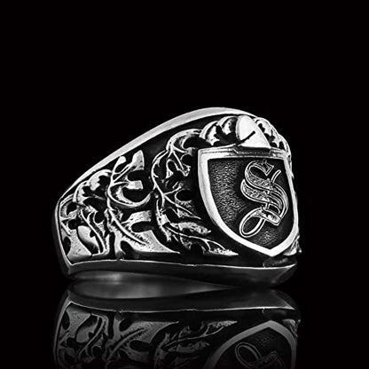 Engraved Initial Signet Ring, Monogram Letter Ring, Handmade Letter Ring, Personalized Gift for Him, Customized Name Ring, Initial Ring