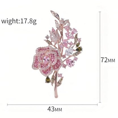 SYWDUDUCLT Fashion Elegant Brooches for Women Brooch, Suitable For Party And Daily Wear On Many Occasions - style: ColouredRose
