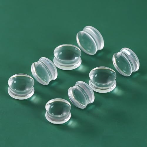Precise Dimensions Set Color Acrylic O-Ring Ear Plugs Tunnels Gauges Stretcher Piercings Kit - color: White, size: 19-22mm