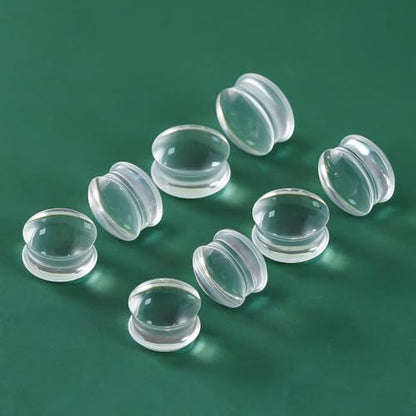 Precise Dimensions Set Color Acrylic O-Ring Ear Plugs Tunnels Gauges Stretcher Piercings Kit - color: White, size: 19-22mm