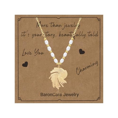 2 PCs Gold Plated Necklace Set for Women - Non Tarnish Jewelry Gift with Fashion Design - style: Fashion 3
