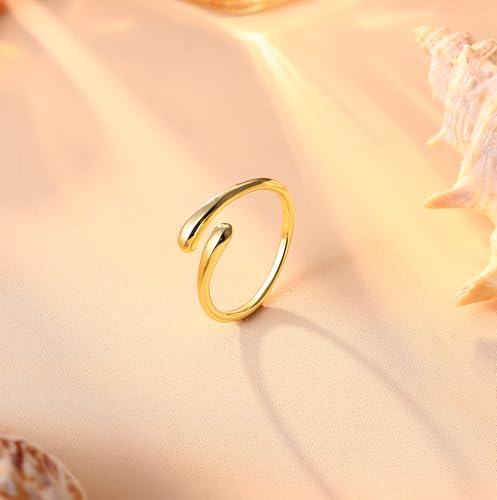 FASACCO 14k Gold Fillled Toe Rings for Women Non Tarnish, Dainty Hug CZ Band Toe Rings Gold Adjustable Open Toe Ring Summer Beach Foot Jewelry for Women - style: hug