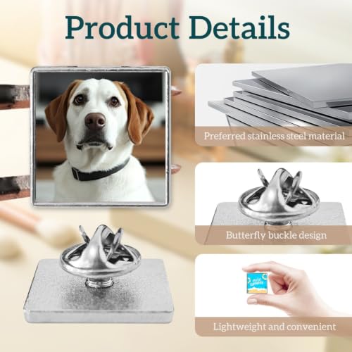 Custom Pins with Logo - Customized Buttons for men Women Customized pin - color: Square and Silver