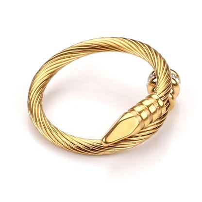 Dorriss Ring for Women Adjustable Cable Nail Rings Open Stackable Jewelry - color: A-Gold