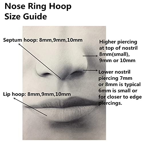 CZ Hinged Segment Nose Rings Hoop 316L Surgical Steel Cubic Zirconia Conch Daith Helix Tragus Body Piercing Jewelry Lip Rings Cartilage Earrings 20G 18G 16G Stainless Steel Septum Clicker Ring - color: Black, size: 20 Gauge 7mm