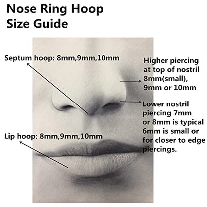 CZ Hinged Segment Nose Rings Hoop 316L Surgical Steel Cubic Zirconia Conch Daith Helix Tragus Body Piercing Jewelry Lip Rings Cartilage Earrings 20G 18G 16G Stainless Steel Septum Clicker Ring - color: Black, size: 20 Gauge 7mm