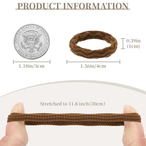 QIUTIMIY 10 Pcs No Damage Hair Ties Thick Hair Elastic Rubber Bands Hair Accessories Scrunchies Seamless for Women - color: Style 3