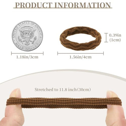 QIUTIMIY 10 Pcs No Damage Hair Ties Thick Hair Elastic Rubber Bands Hair Accessories Scrunchies Seamless for Women - color: Style 3