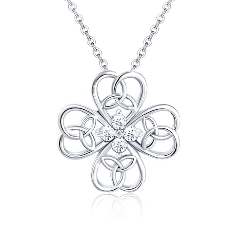 Sterling Silver Pendant Necklace Charms Hypoallergenic Fashion Jewelry Dainty Valentines Day Birthday Gift for Women - style: Celtic