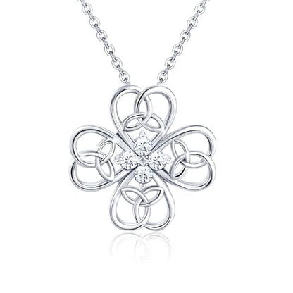 Sterling Silver Pendant Necklace Charms Hypoallergenic Fashion Jewelry Dainty Valentines Day Birthday Gift for Women - style: Celtic