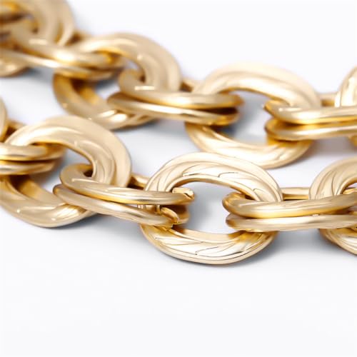 Chunky Gold Chain Necklace for Women Big Chunky Choker Necklace Gold Cuban Link Chain Necklaces Punk Hip-Hop Necklaces Costume Jewelry Gift - color: Gold04