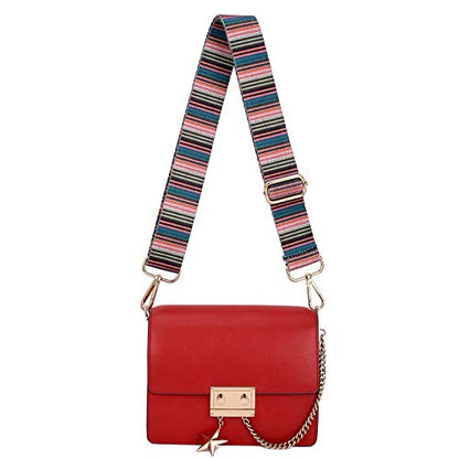 Wide Shoulder Strap Adjustable Replacement Belt Crossbody Canvas Bag Handbag - color: Color Bar, size: Wide: 1.4"(3.5cm)
