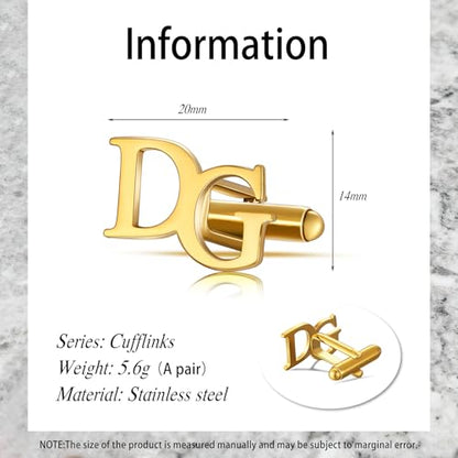 Custom Monogram Cufflinks for Men,Personalized Cufflinks for Men | Groomsmen Gifts, Stainless Steel Initial Cufflinks , Best Man Gifts, Groomsmen Proposal, Cufflinks for Groom,Wedding Gift