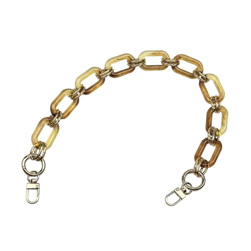 Acrylic Resin Chain for Purse,Handbag Decoration Chain Strap,Bag Accessories Chain Charms - color: Oval/Gold Amber