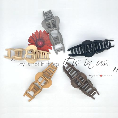 Extra Large Hair Claw Clips for Thick Hair, Big Non-Slip Claw Clips for Women, 5 Pack 5.1" Jelly & Matte Hair Clips for Long Hair (Infinity 5pcs 5.1") - color: Infinity 5pcs 5.1"