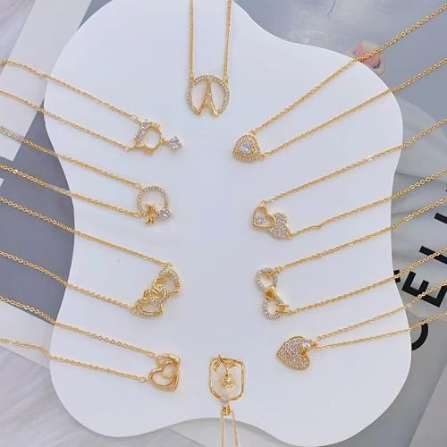Gold Plated Pendant Necklaces for Women Cubic Zirconia Accent 18 Inch Adjustable Chain Hypoallergenic Gift for Wife Mom Birthday Valentines Day - style: CZ fox