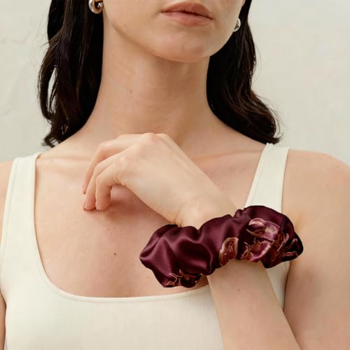 LILYSILK Silk Hair Scrunchies Ties for Frizz & Breakage Prevention 100% Mulberry No Damage Elastic Ponytail Holders, Cancer - color: Cancer