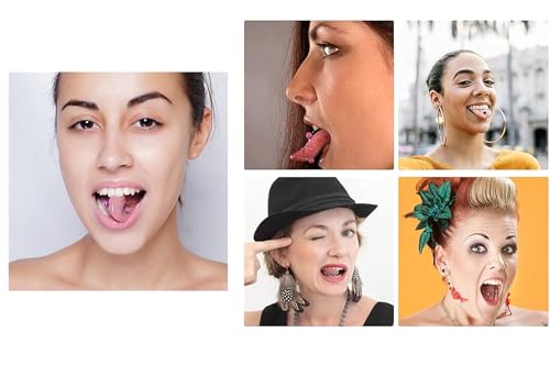 20Pcs Disposable Tongue Ring,Beautiful Colorful Women Tongue Ring Bar Stud Random Color Tongue Rings Stainless Steel Barbells Piercing Jewelry