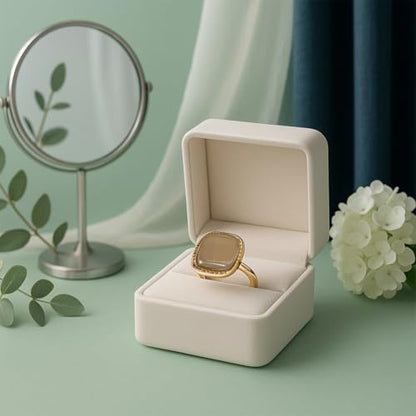 Square Resin Crystal Chunky Rings Adjustable Minimalist Open Rings Square Resin Stone Finger Ring Metal Handmade Ring Set for Women Birthday Party Decoration