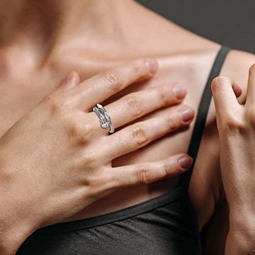 Dorriss Ring for Women Adjustable Cable Nail Rings Open Stackable Jewelry - color: A-Silver