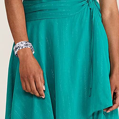 FAERLIIRY Cuff Bracelet for Women Acrylic Resin Bracelets Statement Bangle Bracelet Adjustable Bracelet Wide Chunky Bracelets for Women - color: Black