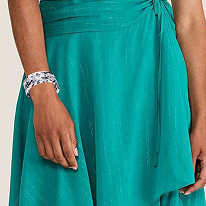 FAERLIIRY Cuff Bracelet for Women Acrylic Resin Bracelets Statement Bangle Bracelet Adjustable Bracelet Wide Chunky Bracelets for Women - color: Black