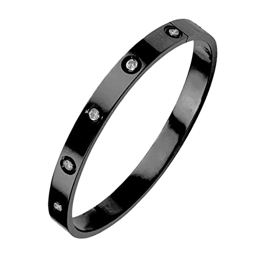 3pcs/set Classical Handmade Braiding Bracelet Hip Hop Men Pave CZ Leopard Head Roman Numeral Bracelet Stainless Steel Jewelry - color: 3pcs K Black