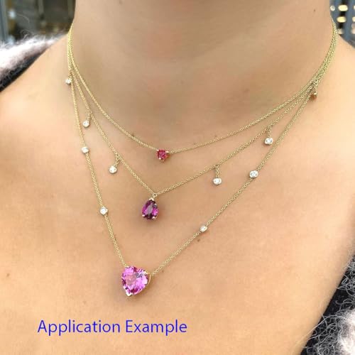 Adabele 4pcs Real 925 Sterling Silver CZ July Birthstone Charm Drop 4mm | Tiny Small, Tarnish Resistant 92.5 Silver Sparkle Ruby Red Cubic Zirconia Dangles Closed Loop Craft Jewelry Making - color: July, size: 4mm (0.16")/Tiny - 4pcs