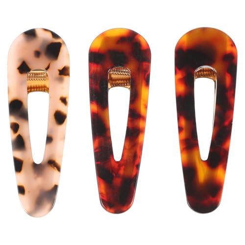 3pcs Acrylic Hair Clips for Women with Creative Water-shaped Hair Barrette Set Easy to Carry for Travel and Outing Decorative and Secure Hold