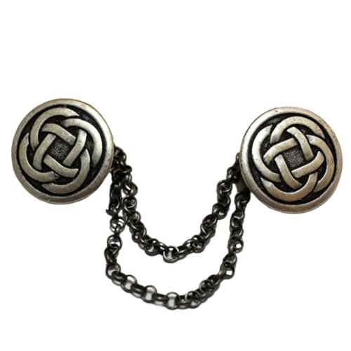 30pcs Women Vintage Flower Chain Cardigan Clip Waist Lady Retro Hand Forged Buckles Cloak Brooch Pin Jewelry - color: Color2