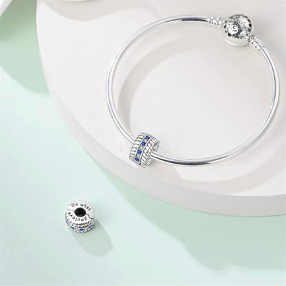 925 Sterling Silver Stopper Clip Charms for Bracelet Necklace Spacer Beads with 5A Cubic Zirconia Mother's Day Christmas DIY Gift for Women(2PCS) - style: Blue preparation