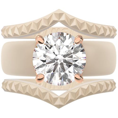 Rinfit Silicone Ring with Stone, Round Cut CZ | AAAAA Grade Cubic Zirconia, Solitaire Engagement Ring for Her, Flexible Rubber Wedding Band for Women, Patented Design - color: Pack J: Nude / Rose Gold