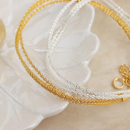 Dainty Gold Shell Pearl Charm Ankle Bracelet for Women Trendy non-Tarnish Adjustable Anklet Summer Beach Fashion Jewelry Gift - color: Silver Layered