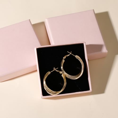 Golden Hoop Earrings For Women The Twisted Close-Fitting Hoop Shape Is Crafted With Gold-Plated Material And S925 Silver Pins Light Luxury Elegant Unique And Minimalist Style - color: GEE4006-Gold