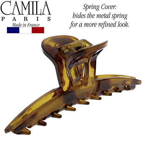 Camila Paris CP2382 French Hair Clip for Women, Narrow, Strong Hold Grip Double Teeth Girls Hair Claw Clips Jaw, Fashion Durable Styling Hair Accessories for Women, Made in France - color: Tokyo 4"