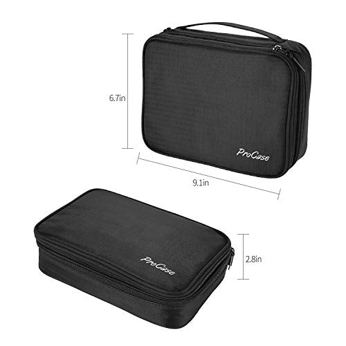 ProCase Travel Jewelry Case Organizer Bag, Soft Padded Jewelry Carrying Pouch Portable Storage Holder for Earrings Ring Necklace Bracelet Chain